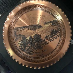 Vintage Solid Copper Niagara Falls, Canada Souvenir Plate-534 $35 or $30 w/offer